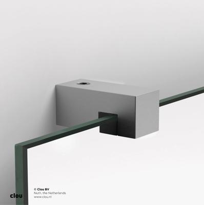 Spiegelklemmen Clou Hold Me Vierkant Geborsteld RVS Set van 4 Stuks Spiegelklemmen Clou Hold Me Vierkant Geborsteld RVS Set van 4 Stuks