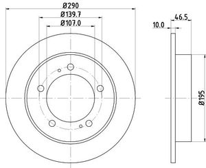 Remschijf Gecoat 53403PRO 8DD355103611