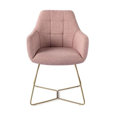 Jesper Home Noto eetkamerstoel Vintage Rose beehive gold