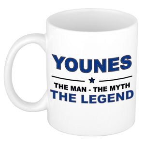 Younes The man, The myth the legend cadeau koffie mok / thee beker 300 ml   -