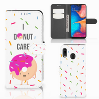 Samsung Galaxy A30 Book Cover Donut Roze - thumbnail