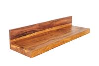 Wandplank MAKASSAR 80cm sheeshamhout met natuursteenafwerking - 44744