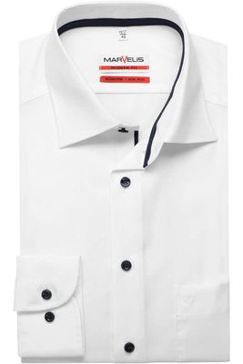 Marvelis Modern Fit Overhemd wit, Effen