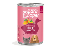 Edgard & Cooper Eend en Kip Puppy natvoer hond blik 400 gram