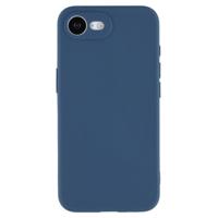 Lunso iPhone 16e hoesje - Flexibel siliconen Backcover - Donkerblauw