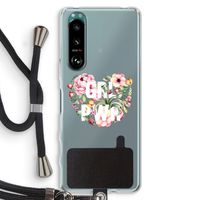 GRL PWR Flower: Sony Xperia 5 III Transparant Hoesje met koord