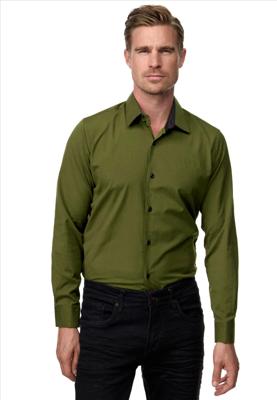 ItalianStyle - Kosta - Herenoverhemd - Slimfitmodel - Kakigroen