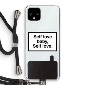 Self love: Pixel 4 Transparant Hoesje met koord