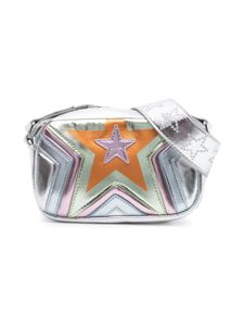 Stella McCartney Kids sac porté épaule métallisé à motif d'étoiles - Argent