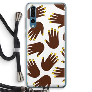 Hands dark: Huawei P20 Pro Transparant Hoesje met koord