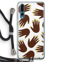 Hands dark: Huawei P20 Pro Transparant Hoesje met koord