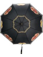 Moschino parapluie à imprimé cœurs - Noir