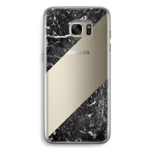 Zwart marmer: Samsung Galaxy S7 Edge Transparant Hoesje