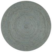VidaXL Vloerkleed handgemaakt rond 120 cm jute olijfgroen