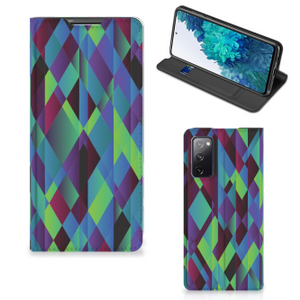 Samsung Galaxy S20 FE Stand Case Abstract Green Blue