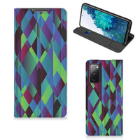 Samsung Galaxy S20 FE Stand Case Abstract Green Blue - thumbnail