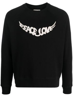 Zadig&Voltaire sweat en coton biologique à slogan imprimé - Noir