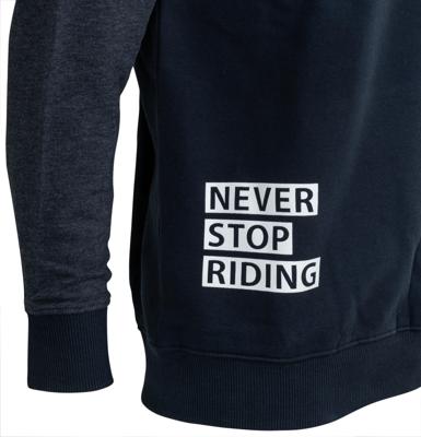 CONTEC sweatshirt met lange mouwen "never stop riding" ct sweatshirt never stop riding size xl blue/grey