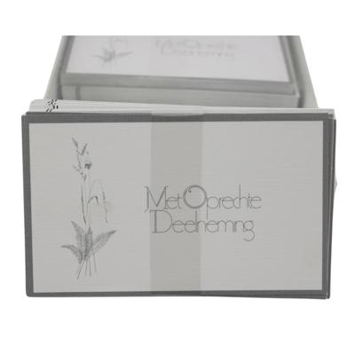 Condoleancekaarten vensterdoos 100+env.