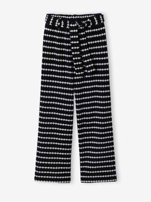 Wijde sweater met fantasie breisel voor meisjes JONEN zwart Wijde sweater met fantasie breisel voor meisjes JONEN zwart