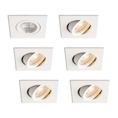 Complete set 6 stuks LED-spot Felice wit GU10 dimbaar 4.2 Watt