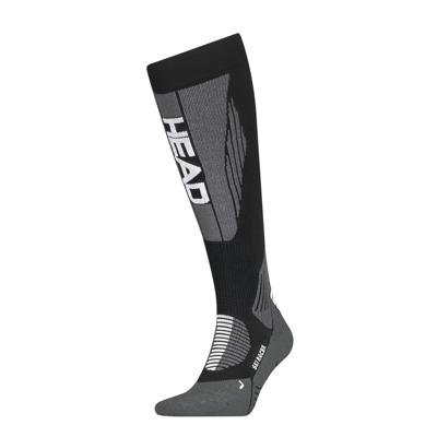 HEAD Skisokken Unisex Racer Kneehigh 1-pack Black/White-39/42