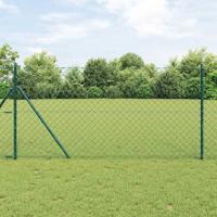 VidaXL Afrasteringspaal groen 10 x 1 m (60 x 60 mm gaas) staal en pvc