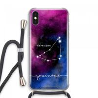 Sterrenbeeld - Donker: iPhone XS Max Transparant Hoesje met koord