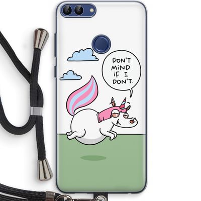 Unicorn: Huawei P Smart (2018) Transparant Hoesje met koord