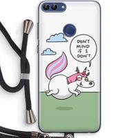 Unicorn: Huawei P Smart (2018) Transparant Hoesje met koord