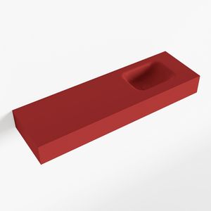 MONDIAZ LEX Fire vrijhangende solid surface wastafel 100cm. Positie wasbak rechts