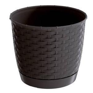 Prosperplast plantenpot|bloempot - kunststof - D22 x H19,5 cm - donker