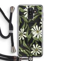 Wit bloemenpatroon: Samsung Galaxy J8 (2018) Transparant Hoesje met koord Wit bloemenpatroon: Samsung Galaxy J8 (2018) Transparant Hoesje met koord