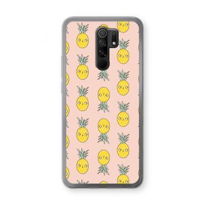 Ananas: Xiaomi Redmi 9 Transparant Hoesje