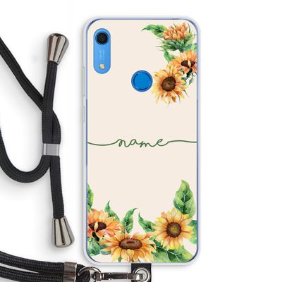 Zonnebloemen: Huawei Y6s Transparant Hoesje met koord