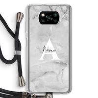 Ivory Marble: Xiaomi Poco X3 NFC Transparant Hoesje met koord