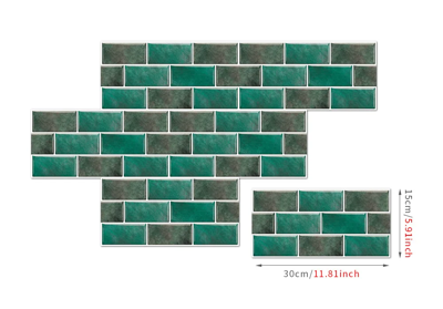 RetroBrick - 6-delige Zelfklevende Retro Baksteen Wandstickers (30x15cm) RetroBrick - 6-delige Zelfklevende Retro Baksteen Wandstickers (30x15cm)