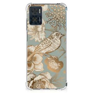 Case voor Motorola Moto E22 | E22i Vintage Bird Flowers