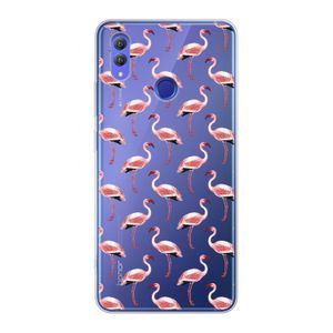 Flamingoprint groen: Honor Note 10 Transparant Hoesje