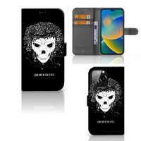 Telefoonhoesje met Naam iPhone 14 Pro Max Skull Hair