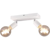 LED Plafondspot - Trion Zuncka - E27 Fitting - 2-lichts - Rechthoek - Mat Wit - Aluminium - thumbnail