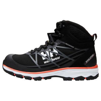 Helly Hansen werkschoenen - Chelsea Evolution 78262 - middenhoog - S3 - zwart / oranje - maat 41