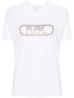 Michael Michael Kors t-shirt en coton biologique à logo strassé - Blanc