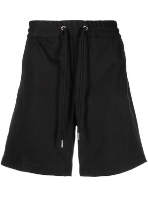 Moncler short à taille à lien de resserrage - Noir