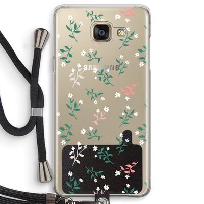 Small white flowers: Samsung Galaxy A5 (2016) Transparant Hoesje met koord
