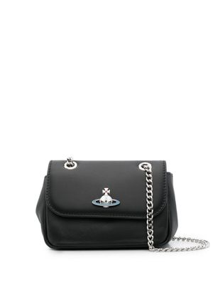 Vivienne Westwood sac porté épaule à plaque logo - Noir