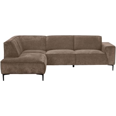 Leen Bakker - Hoekbank Romy Links - Egon - Stof - Taupe - 195x260x78 Cm
