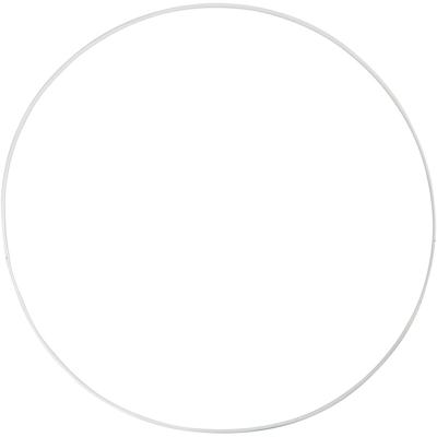 Creativ Company Metalen draadring, d 30 cm, dikte 3 mm, wit, 5 stuk/ 1 doos