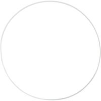 Creativ Company Metalen draadring, d 30 cm, dikte 3 mm, wit, 5 stuk/ 1 doos