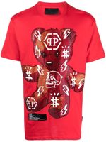 Philipp Plein t-shirt à logo imprimé - Rouge